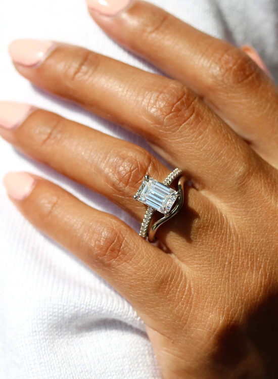 Emerald Cut Wedding Ring