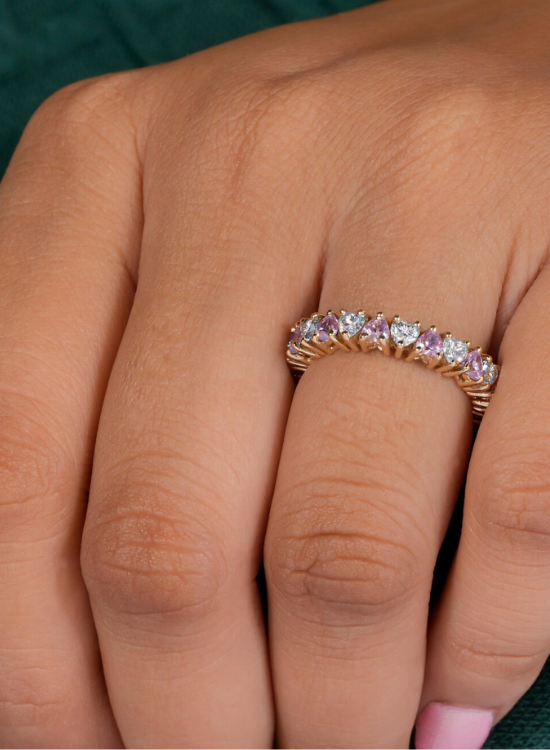 Heart Cut Lab Grown Diamond Wedding Ring