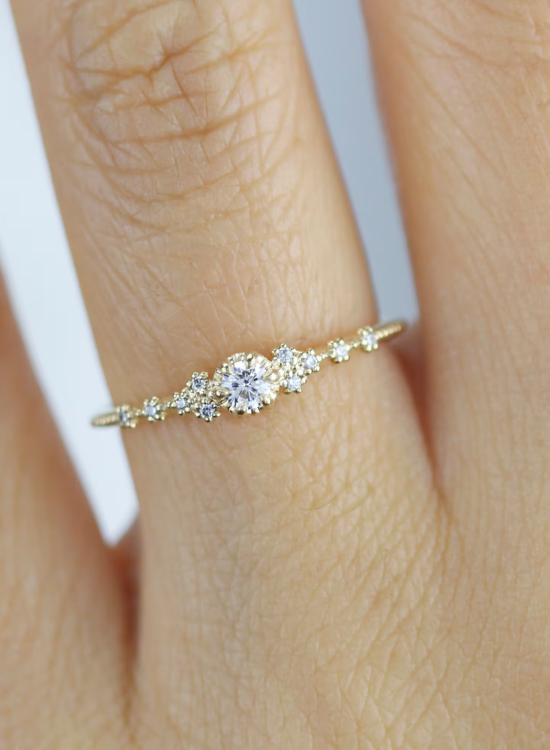 Minimalist Diamond Wedding Ring