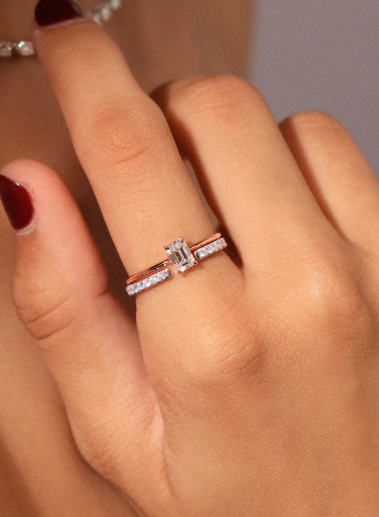 Open Band Diamond Wedding Ring