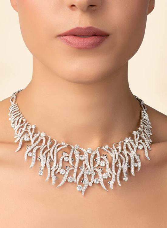 Diamond Riviere Wedding Necklace