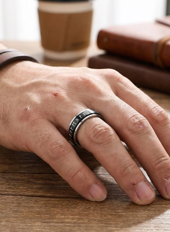 Runic Viking Wedding Ring