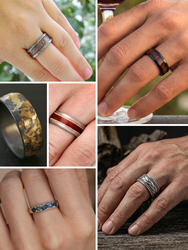Rustic Wedding Ring Ideas