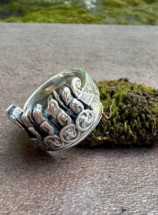 Viking Ship Wedding Ring