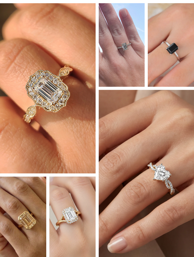 17 Beautiful Emerald Cut Wedding Rings for Every Style