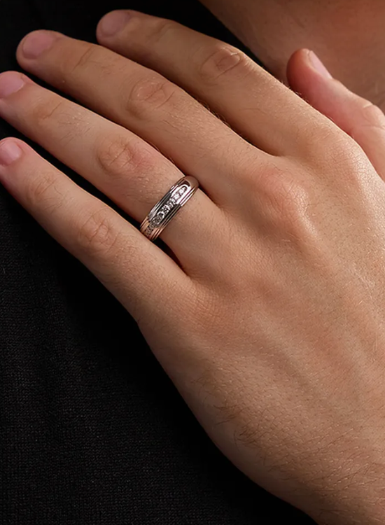 channel set wedding ring