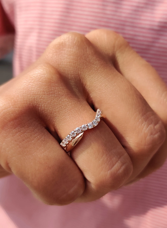 classic curve diamond ring