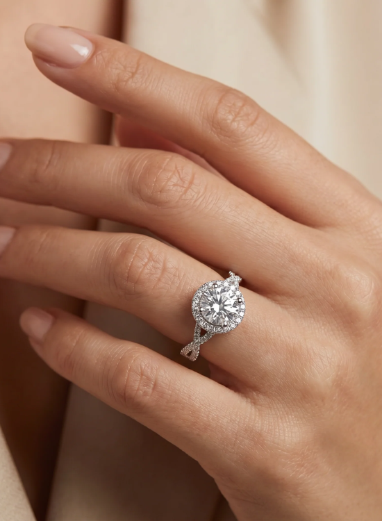 cross over diamond ring