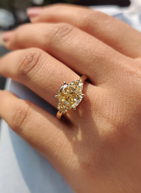 cushion cut ring