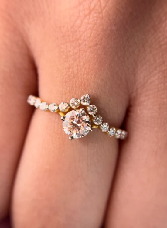 cushion cut wedding band