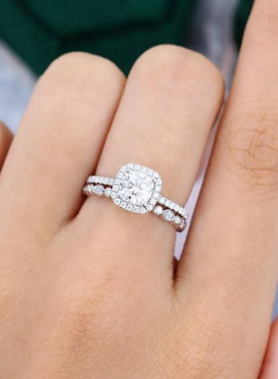 cushion cut wedding ring