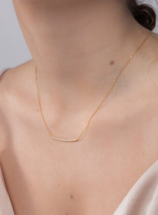 diamond bar wedding necklace