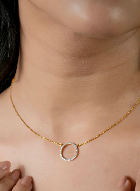 diamond halo necklace