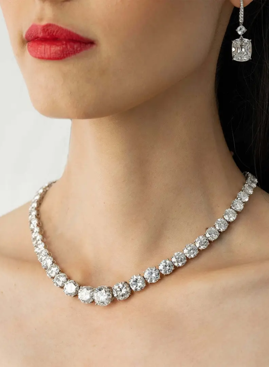 diamond statement bridal necklace