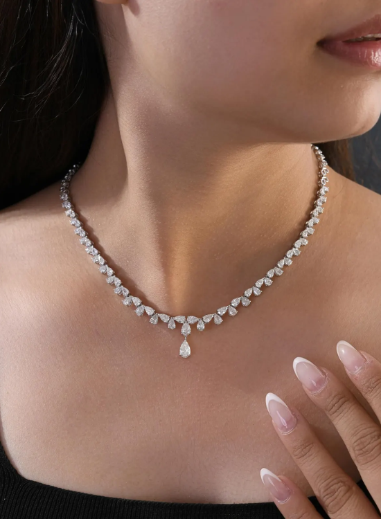diamond tennis necklace