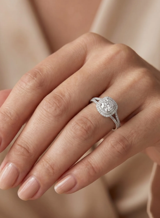 double halo wedding ring