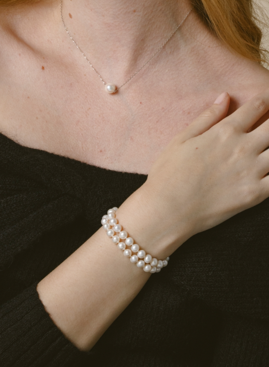 double pearl bracelet