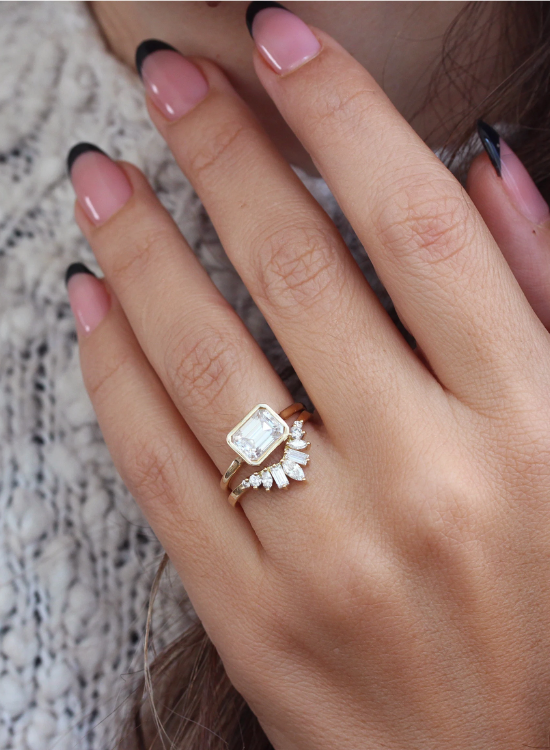 east west emerald cut