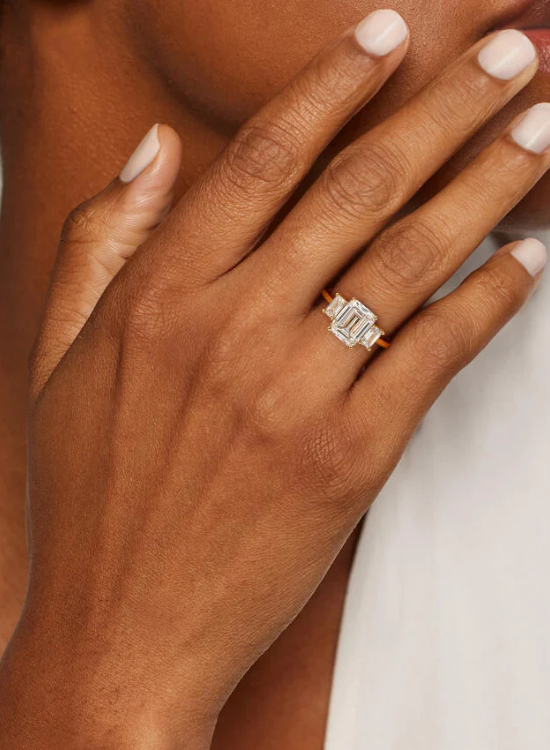 emerald cut engagement ring