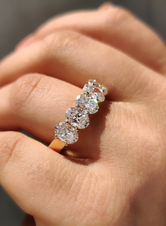 five stone wedding ring