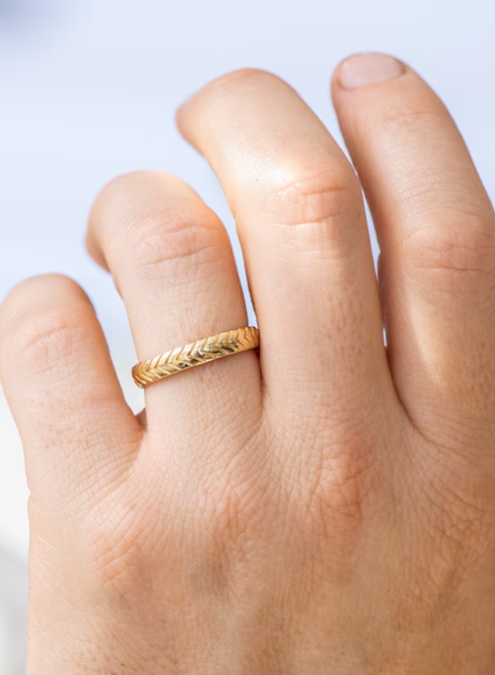 geometric wedding ring