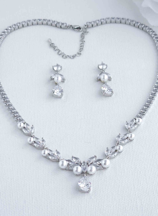 gold bridal pearl necklace