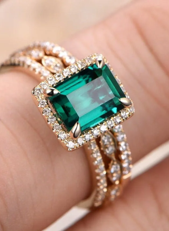 green diamond ring
