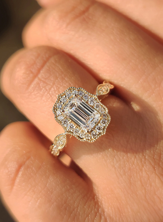halo style wedding ring
