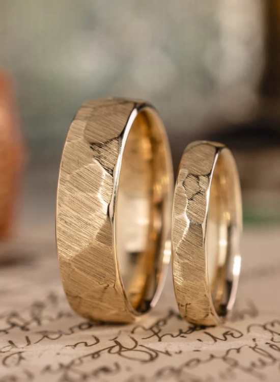 hammered gold ring