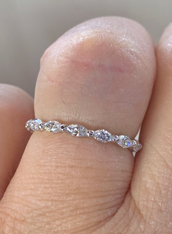 marquise wedding band