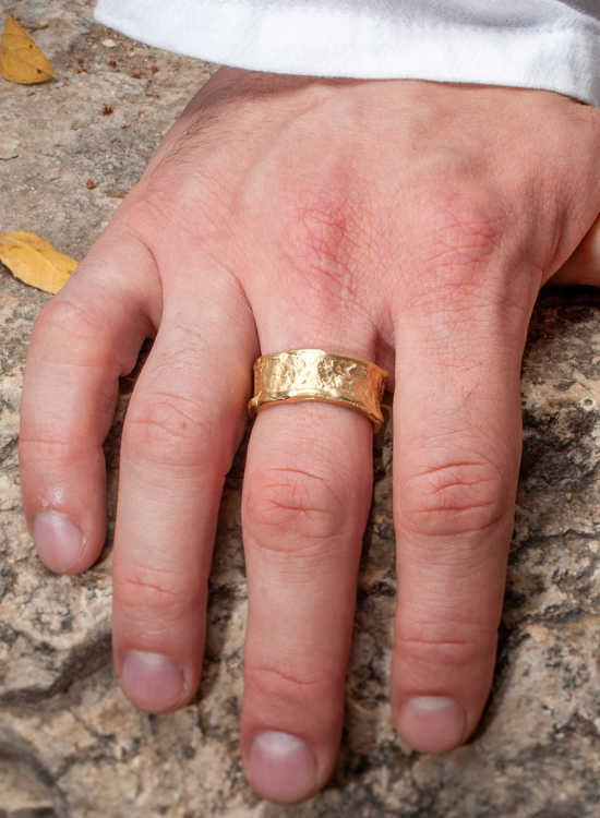 men wide gold ring