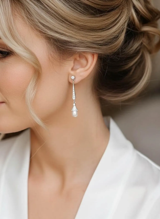 pearl drop earing
