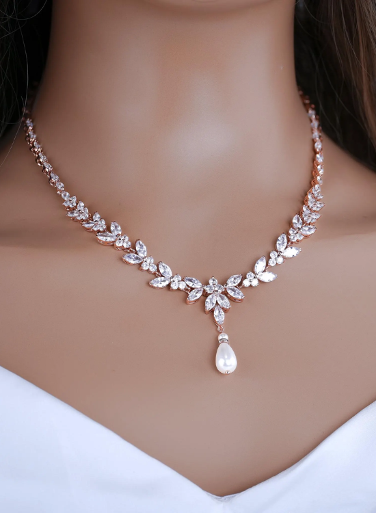 pearl pendant wedding necklace