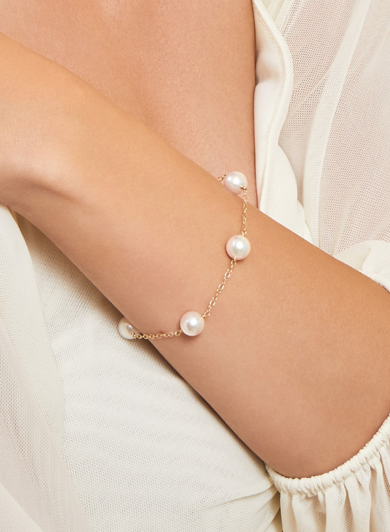 pearl tincup bracelet