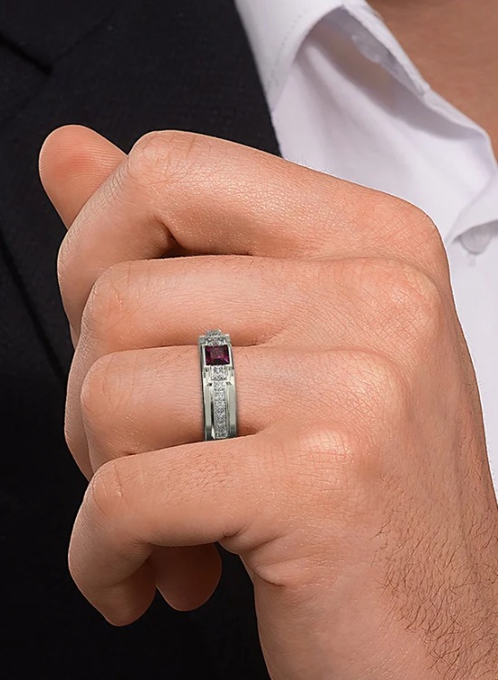 rubby diamond ring