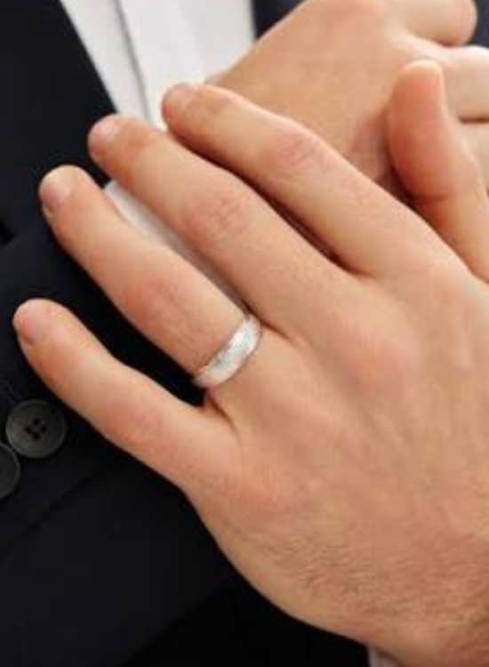 satin finish wedding ring