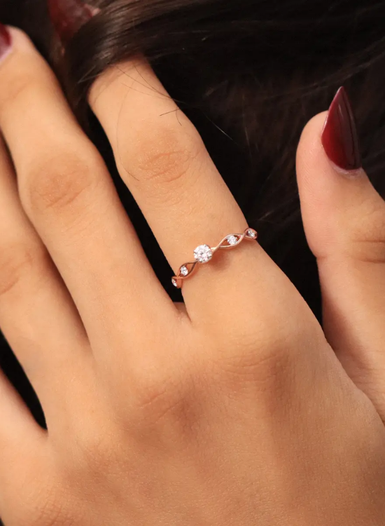 slim twisted ring