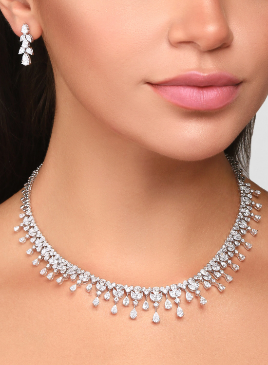 solitaire bridal necklace