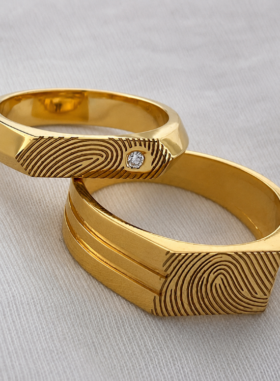 thin gold matching band