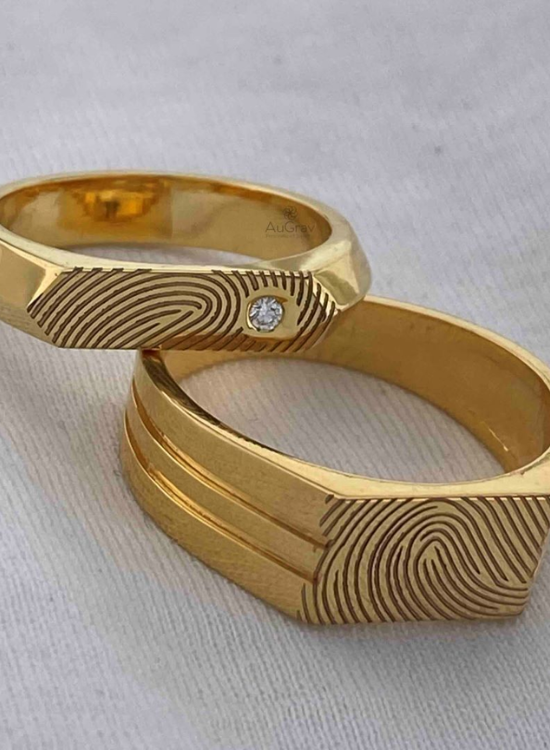 thin gold matching band