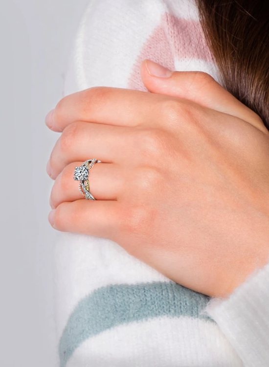 three color braided ring