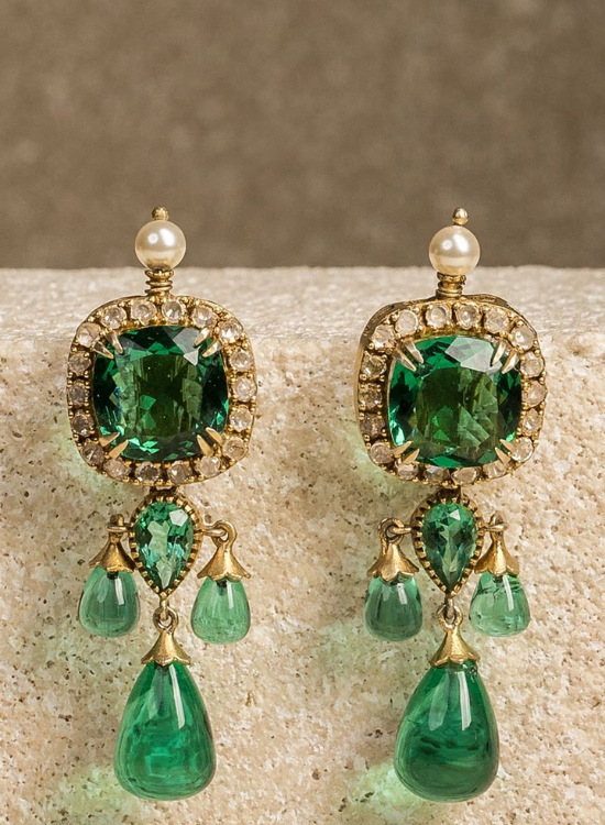 vinntage emerald earings