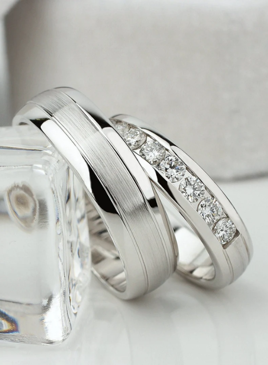 white gold matching band