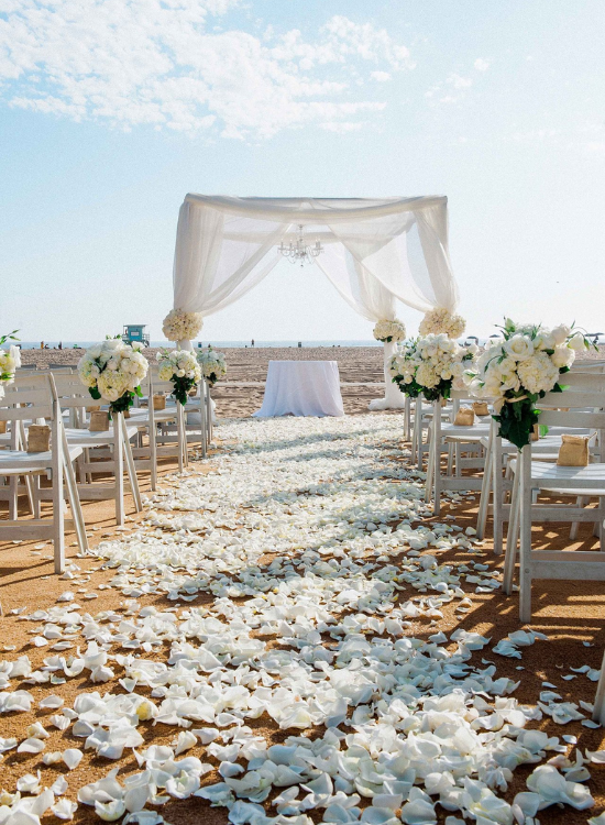 All-White Beach Wedding