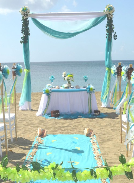 Turquoise Water Beach Wedding
