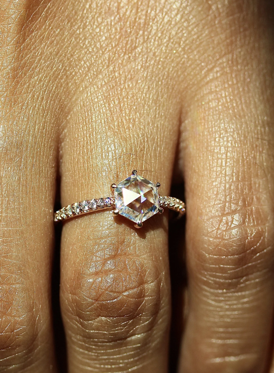 antique cut diamond ring