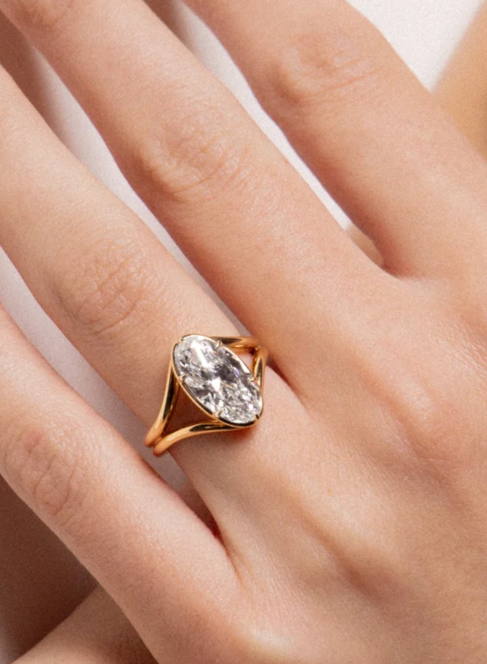 delicate split shank ring