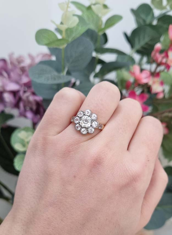 floral antique ring