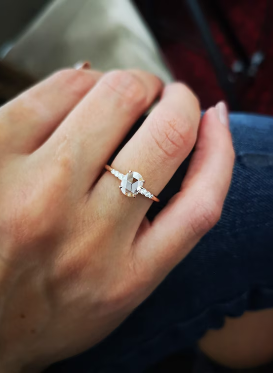 rose cut diamond ring