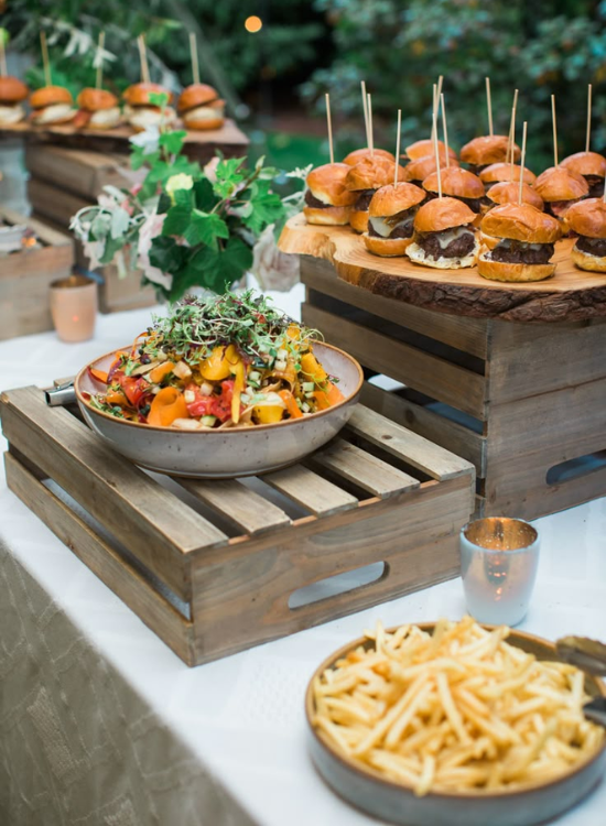 slider station wedding food